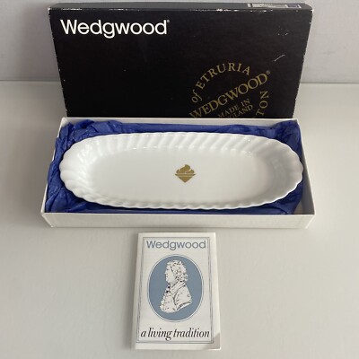 Wedgwood konservativ & Unionistisch länglich Tablett Bone China Vintage britisch verpackt