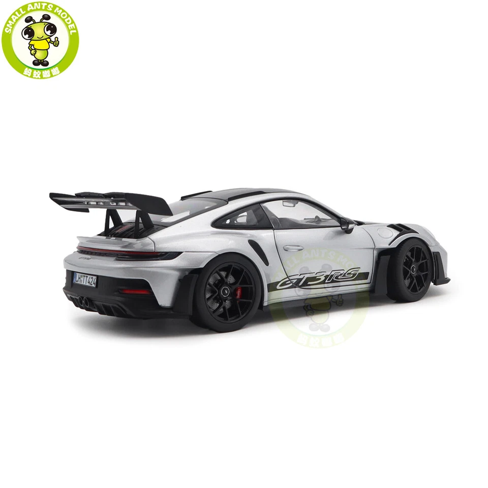 1/18 Porsche 911 992 GT3 RS 2022 Norev 187371 Plateado Metálico Diecast Model Car Foto 4 de 4