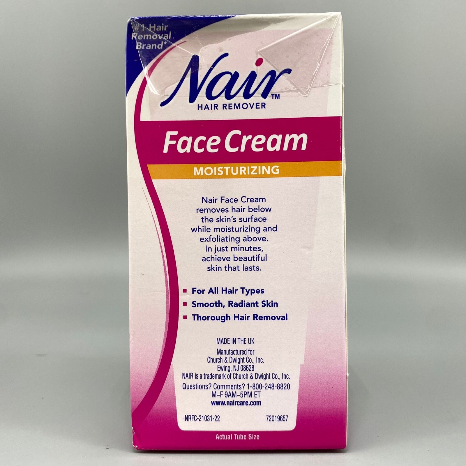 Nair Face Cream Moisturizing Hair Remover with Sweet Almond Oil 2oz 4PK