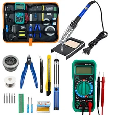 Electric Soldering Iron Gun Tool Kit Welding Desoldering Pump Tools Set 60W 110V