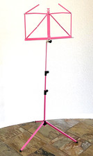 K M Music Stand-Pink-Folding/Telescoping-Made In Germany