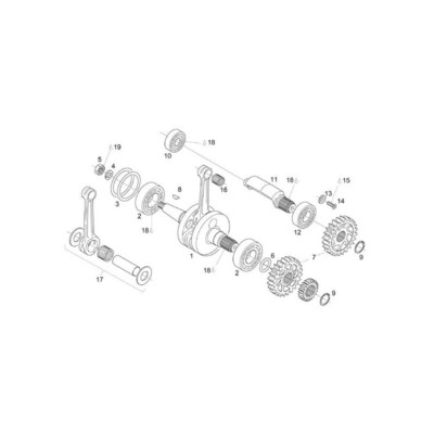 Kit Roulements Roue Avant Aprilia MX/RX 125 - 2x Roulements 17x40x12 + 2x Joints 22x40x7