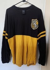 Harry Potter Hufflepuff Long Sleeve Shirt XL Universal Studios Wizarding World