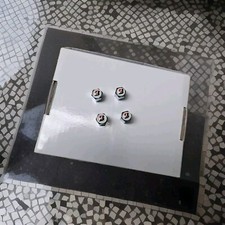 Bridgestone tyre valve dust caps White x4 pcs New "B"