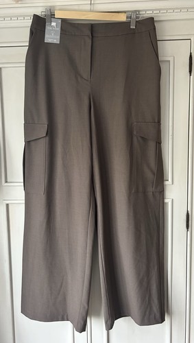 New With Tags Wide Leg Pull On Camel / Beige Trousers Size 14 Next Day Post F&F - Picture 3 of 3