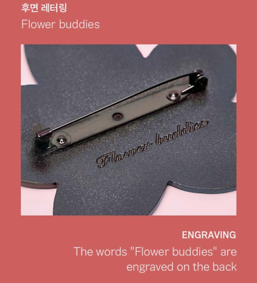 BTS Artist Merch Collection [V] BROOCH SET FLOWER BUDDIES Sealed