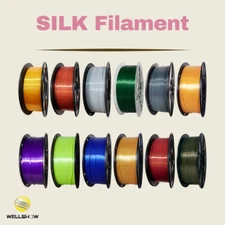 WELLSHOW Silk PLA Filament, Silk 3d Printer Filament 1.75mm, PLA filament 2.2lbs