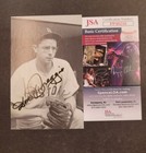 Dom DiMaggio JSA Certified Signed Black & White Photo MLB Red Sox