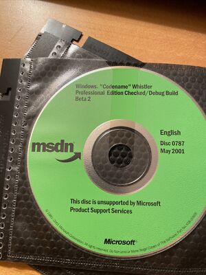 6 CDs NEW RARE Microsoft Windows “Codename” Whistler Beta2 +
