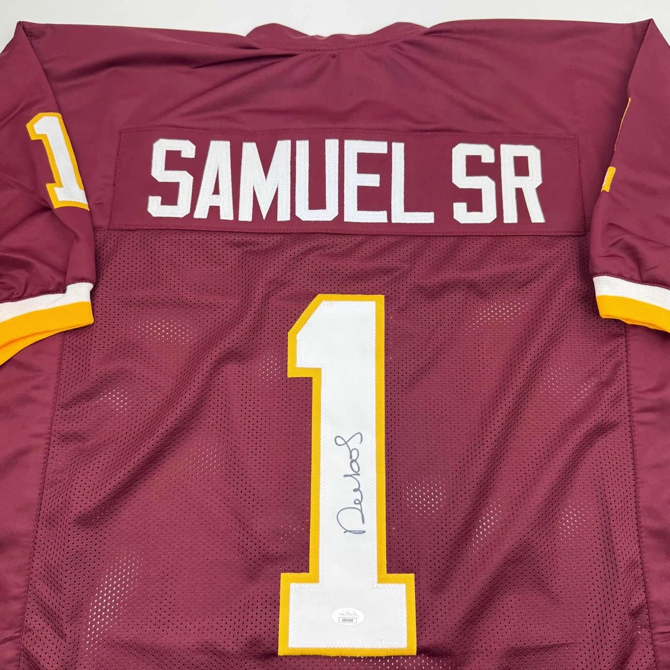 Autographed/Signed Deebo Samuel Washington Burgundy Football Jersey JSA COA - Image 2 of 4