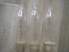 Biberons anciens bouteilles en verre pour Stérilisation, gradués