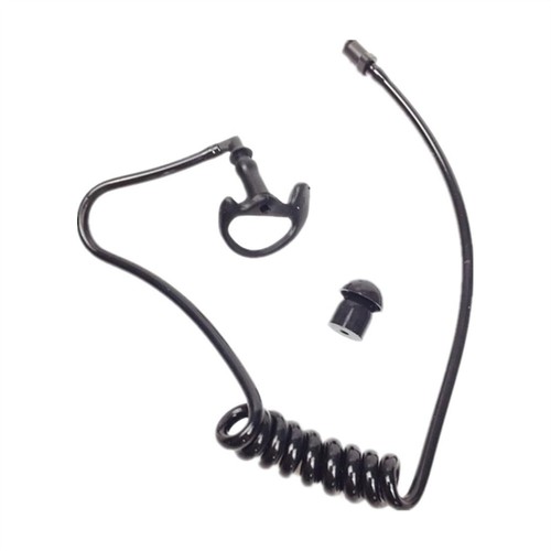 Black Accoustic Ear Tube+ Black Medium Earmold For Radio Earpiece - Zdjęcie 2 z 6