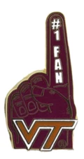 Virginia Tech Hokies Pins Virginia Polytechnic Institute #1 Fan College NCAA Pin
