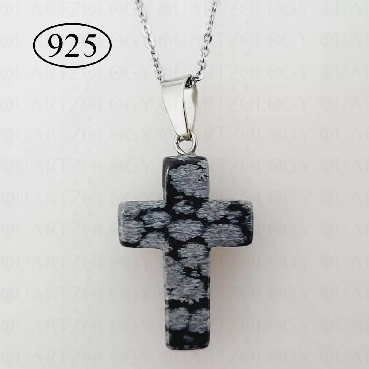 Obsidian store cross pendant