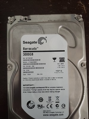 Seagate Barracuda 3TB Internal Hard Drive For Desktop