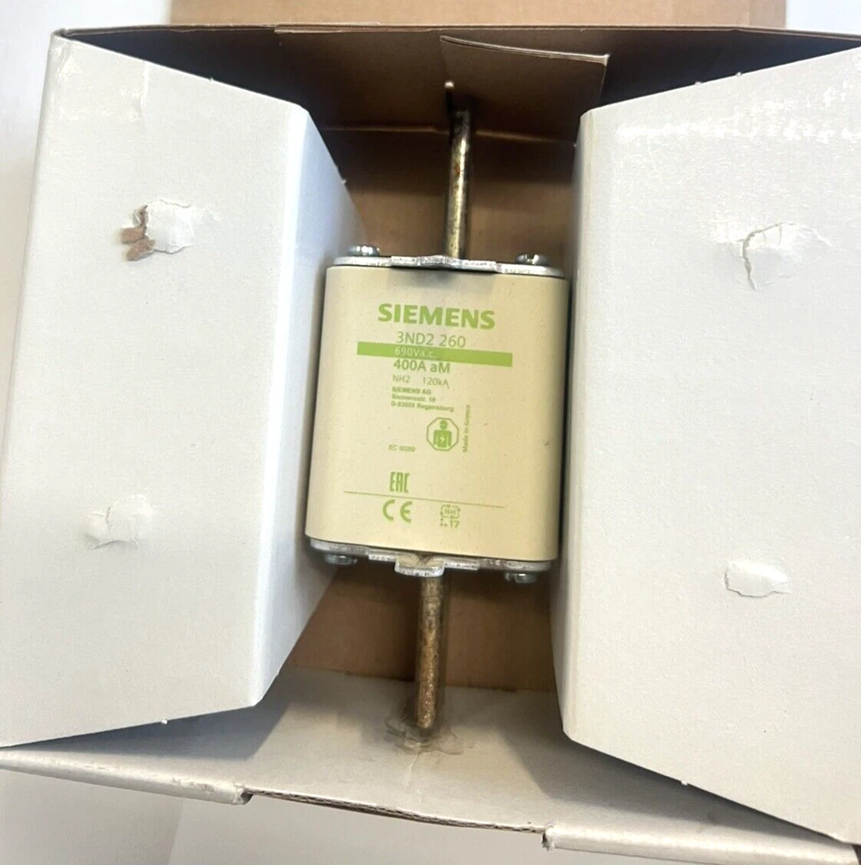 3X Siemens 3ND2260 Inserto de fusible Tamaño de fusible 2 400 A 690 V Nuevo... - Imagen 2 de 3