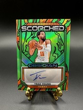 24-25 Obsidian - Scorched Signatures Trae Young Electric Etch Green Flood 10/15 