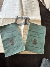 Instruction Book For Old Singer Seeing Machine See Notes