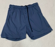 Leg3nd Men's Pull On Athletic Shorts Size Medium Blue Drawstring Waist