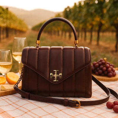 NEW Tory Burch Kira Burgundy Small Top Handle Satchel/Shoulder Bag