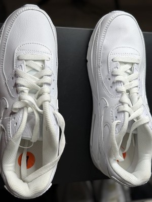 NIKE AIR MAX 90 LTR (GS) Youth Shoes white/white-metallic silver CD6864 100