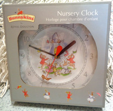 "Bunnykins by Royal Daulton" Nursery Clock. Brand New in Box.