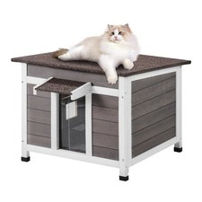 Outdoor Cat House Weatherproof,Feral Cat Shelter for Multiple Cats,Outdoor