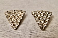 Bluette Made in France 1940s Shoe Clips with Swarovski Crystals - Art Deco