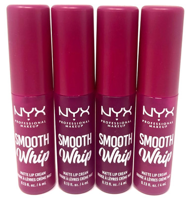 (4) NYX Smooth Whip Matte Lip Cream Sealed 0.13 fl oz Ea WMLC09 - Bday Frosting