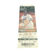 San Francisco Giants 2010 Pablo Sandoval Ticket Stub vs Astros