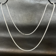 Sterling 925 Silver - Italy 2.5 mm Box/Rolo Chain 27 in Necklace 21 g, Unisex
