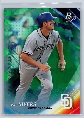 2017 Bowman Platinum #94 Wil Myers Green #/99