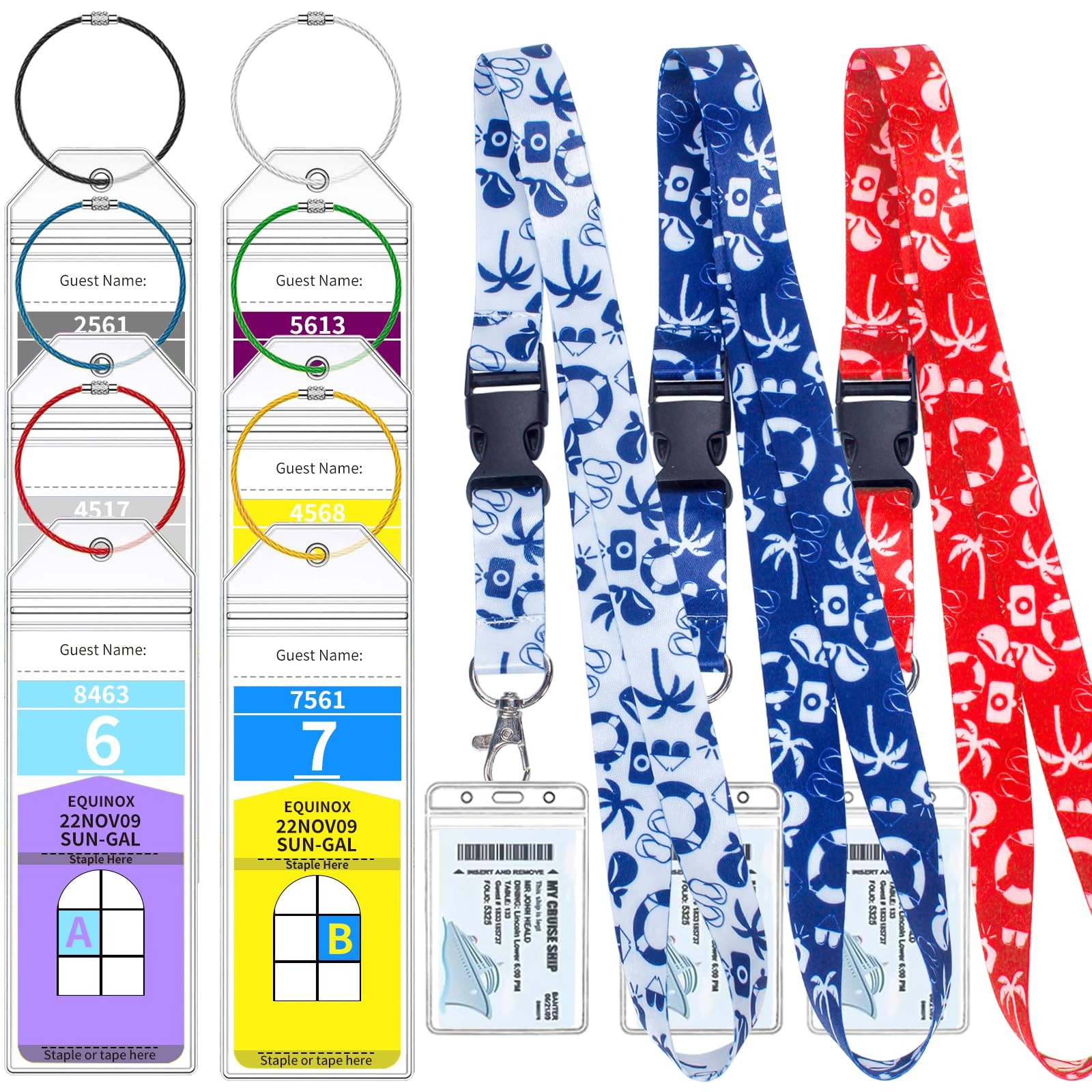 Tag Holders With Cruise Lanyards  Zip Sea...