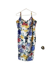 ASOS Curve Floral Bodycon Dress Size 14 Cottagecore Sleeveless Midi Cotton