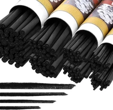 200 Pieces Willow Charcoal Sticks, 1 Count (Pack of 200), Black 