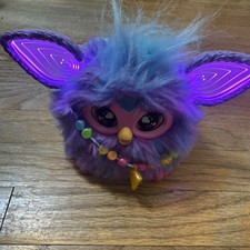 Furby Purple Plush Tie Dye Interactive Toy 2023 Glowing Ears Tested  Working 