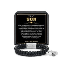 To My Son Bracelet from Mom Dad, Fathers Day Birthday Gifts for Son from Mom ...