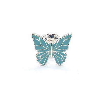Teal Butterfly Pin Enamel Wings Insect Nature Spring Garden Lapel Brooch