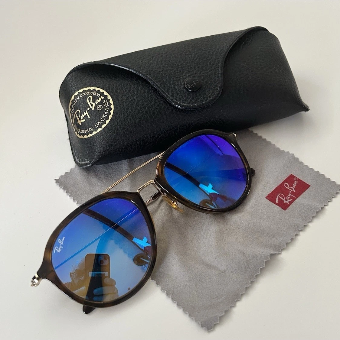 Ray-Ban, металлическая оправа, 100% УФ, винтажные солнцезащитные
