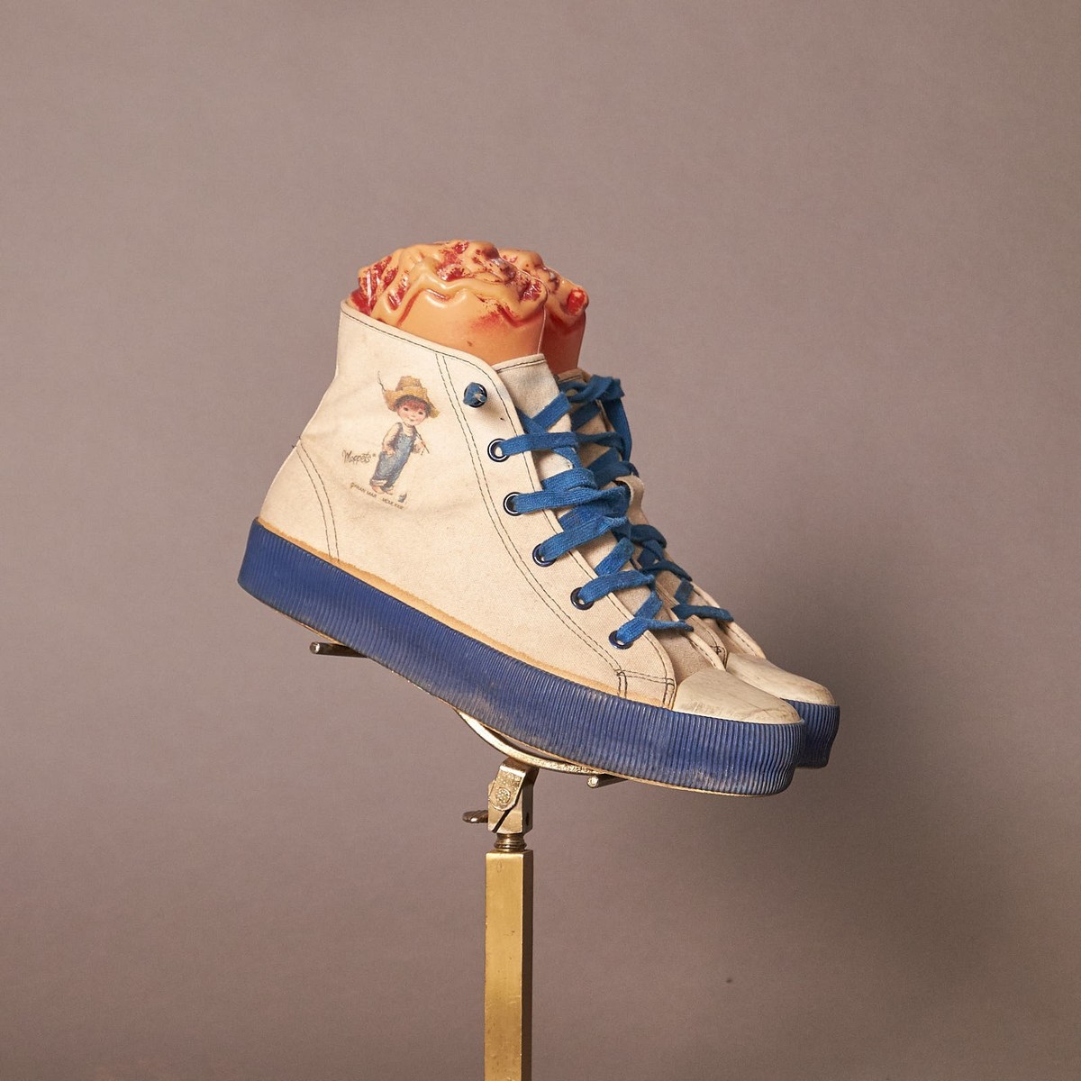 Vintage 1970s Moppet Moon Star Hightop Sneakers Shoes Retro 
