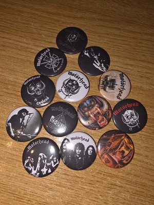 13 Motorhead Pin Button Anstecker Lemmy Ace of Spades Overkill Battle Jacket Pins