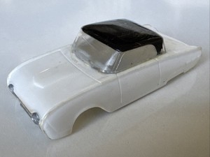 Atlas/Aurora 1961 Ford Thunderbird HT HO Slot Car Body ONLY WHITE/BLACK (Early)