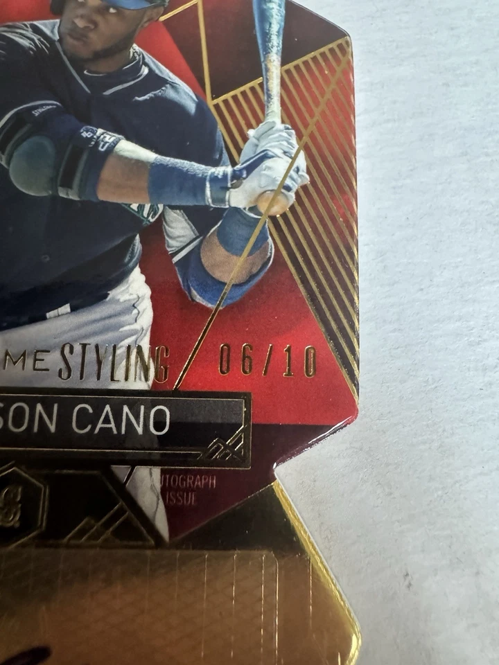 Autógrafo Topps Supreme Robinson Cano 2014 rojo automático/10 troquelado SP Mariners Foto 2 de 3