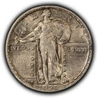 1920 25c Standing Liberty Silver Quarter - Original AU+ - SKU-Y6400
