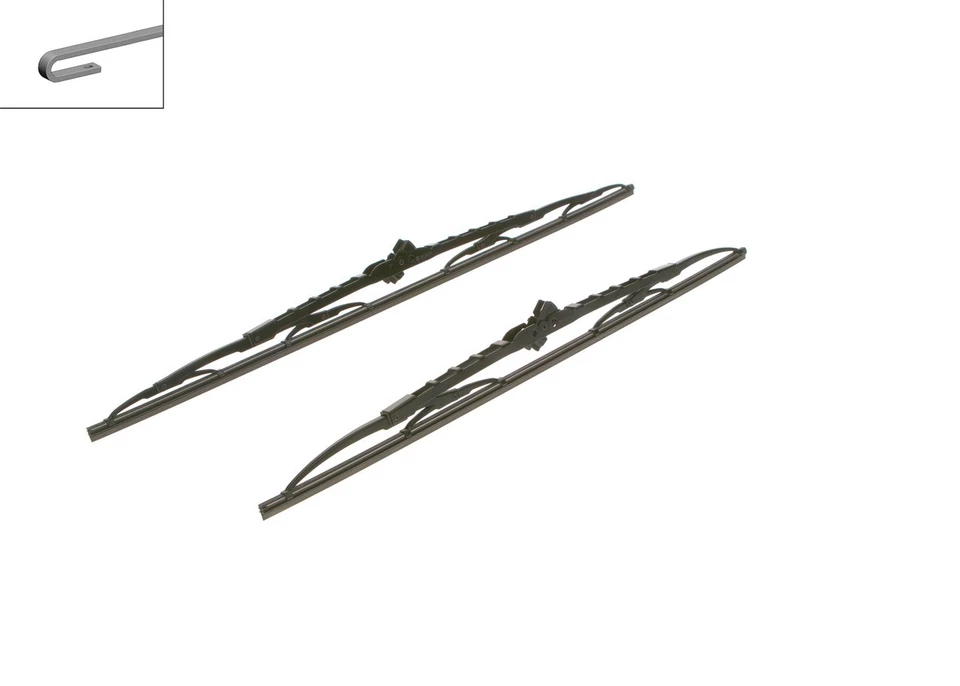 2x Wiper Blades (Pair) fits MITSUBISHI ASX GA Front 2010 on Windscreen Set Bosch - Image 2 of 4