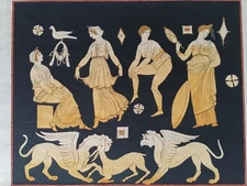 Ancient Greek Engraving 1791 - Wilhelm TISCHBEIN - Hamilton Vases - Red Figures