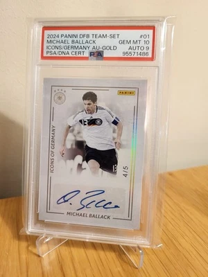 Panini DFB-Teamset 2024 Michael Ballack Auto /5! PSA 10-9! Legend! - Bild 1 von 2