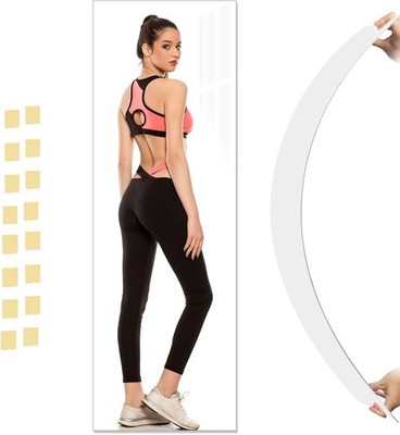 Full Length Mirror 47x16 Acrylic Shatterproof Wall Mounted Fitness Body Mirror