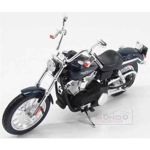 1:12 Maisto Harley Davidson Fxdbi Dyna Street Bob 2006 Blue Met Black MI32325BL - Immagine 2 di 2