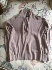 MONROW Sz L Barely Lavender Cotton Cashmere S...
